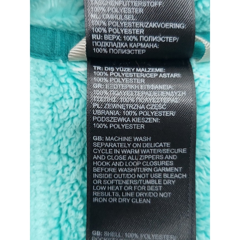 The NORTH FACE Fleece Jacket Womens XS Aqua Blue Full Zip Pockets Mock Neck - Picture 6 of 16